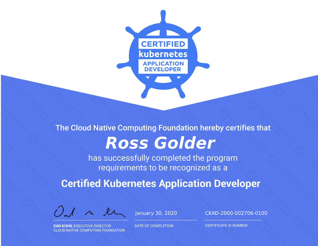 Certified Kubernetes Application Developer